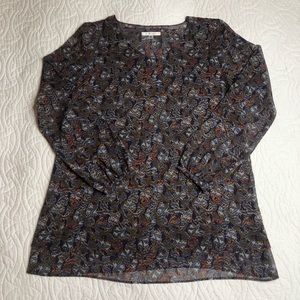 CAbi Style 157 tapestry print blouse Large